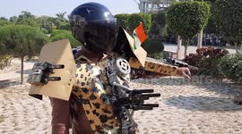 Indian man creates his own 'Iron Man' costume complete with firing guns