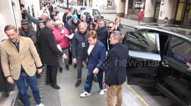 Rare outing for Elton John as he arrives at book signing in Piccadilly Circus, London