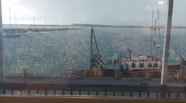 Newsflare Edit - Hailstorm over the water
