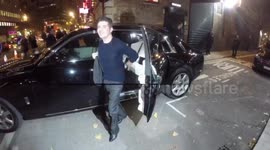 Simon Cowell arrives at musical