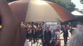 Pope visit patients and staff at St Louis Hospital