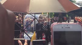 Pope Francis visits patients and staff at St. Louis Hospital in Bangkok