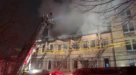 Two injured as fire rips through residential building in the Bronx