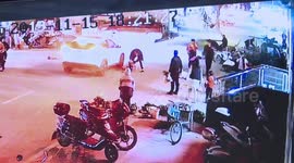 Boy, 5, escapes death after being hit by car while skateboarding