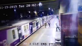 Woman survives after falling off platform edge while trying to board moving train in Mumbai