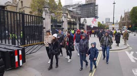 Outside Parliament crowds and Brexit slow motion