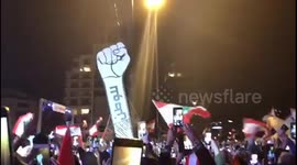 On Lebanon's Independence Day, giant protest symbol rises again after vandals burned it