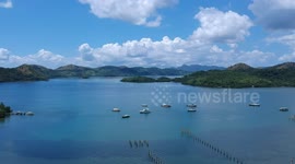 View from the sky in Philippine island