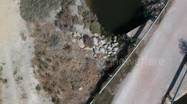 Air view of the salt mines