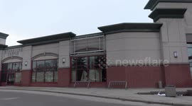 Retail apocalypse with closed stores and shops in economic downturn and developing recession