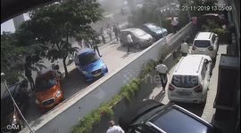 One dead when speeding car skids off flyover in central India