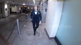 James W Phillips And Lizzie Cundy Arrive At The Dancing With Heroes fundraiser