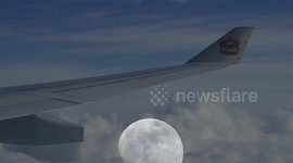 A fantasy flight over the moon.