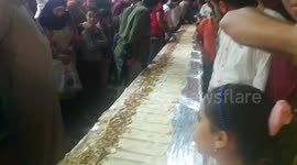 Longest Shawarma Sandwich In Egypt