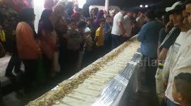 Syrian Restaurant Made 18 Metre Long Shawarma Sandwich