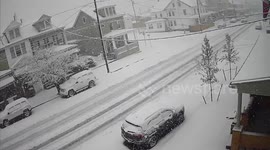 Snow blankets parts of Pennsylvania