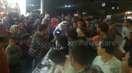 Street Crowds Waits The Largest Shawerma Event In Egypt