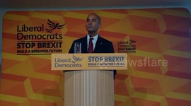 Chuka Umunna speaks at Watford Football Club on Liberal Democrat foreign policy ahead of the NATO Leaders Conference