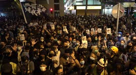 Hongkongers show solidarity for remaining protesters in Polytechnic University
