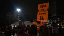 Light manifestation on the International Day for the Elimination of Violence Against Women took place in Malmö, Sweden