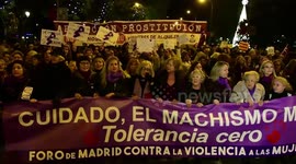 International Day for the Elimination of Violence against Women celebrated in Madrid, Spain.