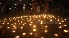 Candles lit on International Day for the Elimination of Violence Against Women in Malmö, Sweden