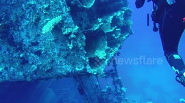 Further footage of Salem Express shipwreck in Egypt where belongings of passengers remain intact