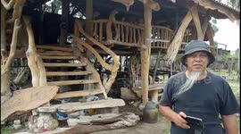 Unique house in Malaysia is made from fallen tree branches