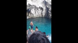 Cliff diving in Jamaica