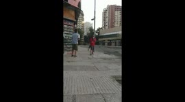 Chilean Army Launches Projectiles at Protesters