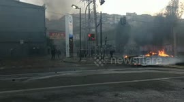 Chilean Protesters Burn the City Center of Valparaiso