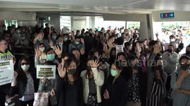 Hong Kong demonstrators stage another lunchtime protest