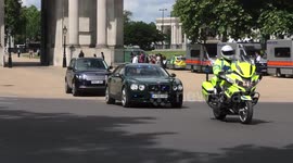 Police escorting Prince Andrew - Duke of York in London