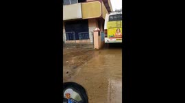 Heavy Rain flooded the road