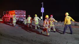 Suspected pregnant woman among those trapped when pickup truck crashed down 100-ft cliff in San Jacinto, California