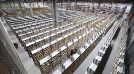UK Amazon workers prepare for Black Friday in warehouse the size of 17 football pitches