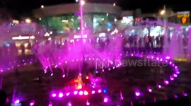 Pure Color Fountain Water In Soho Square , Sharm El Sheikh