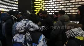 People outside JD Sports One Of The First Shops On Oxford Street To Open