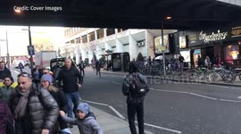 Crowds of people flee after deadly attack on London Bridge