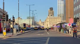 Police race to the scene of London Bridge incident as members of the public flee
