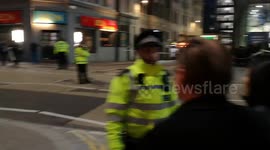 Scene down canon street near where shots was fired on London bridge