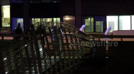 Forensic teams work on London Bridge after knife attack left assailant shot dead