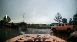Truck skids out on parking mode