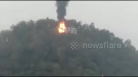 Famous Indonesian landmark burns down on hillside