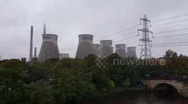 Ferrybridge power station blow down