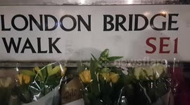 Floral tributes left for victims of London Bridge terror attack