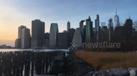 2019 New York City panorama at sunset