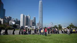 Protest March Against Police Tear Gas Usage in Hong Kong