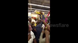 Scrum at Nigerian supermarket for Black Friday deals