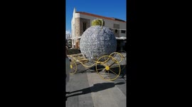 Getting ready for Christmas in Paphos Old Town Cyprus